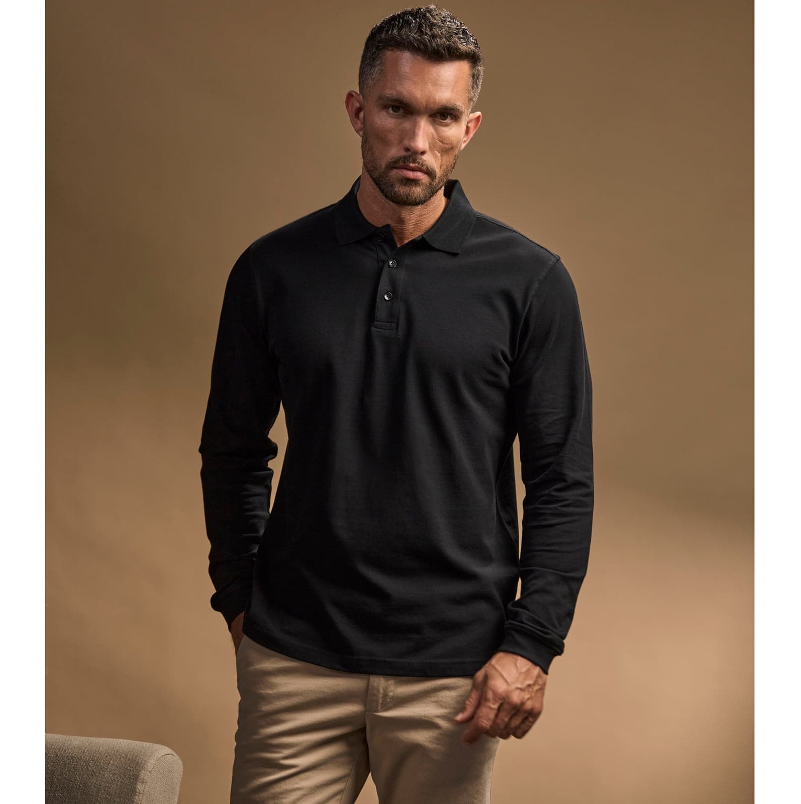 Polo manches longues coton bio homme — Tee Jays