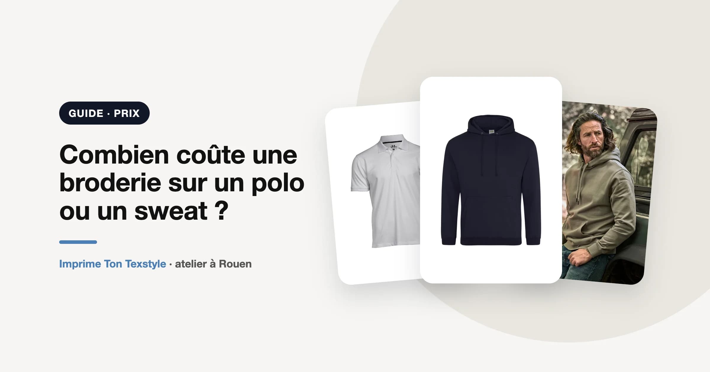 Polo et sweats à capuche à broder, exemples de prix de broderie