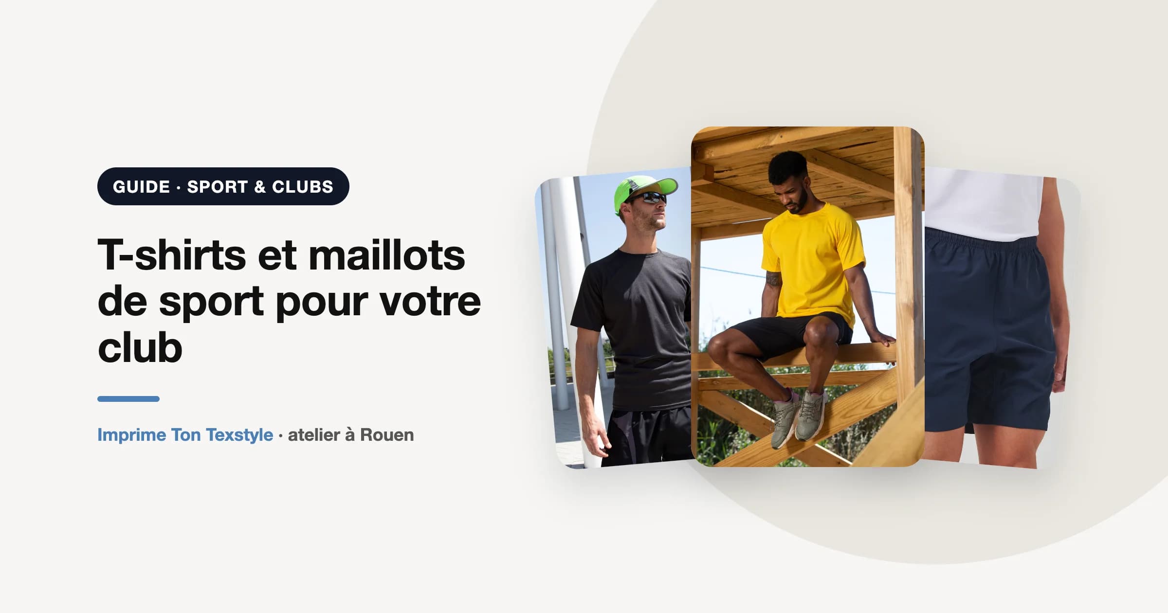 T-shirts de sport respirants et short personnalisables pour clubs sportifs