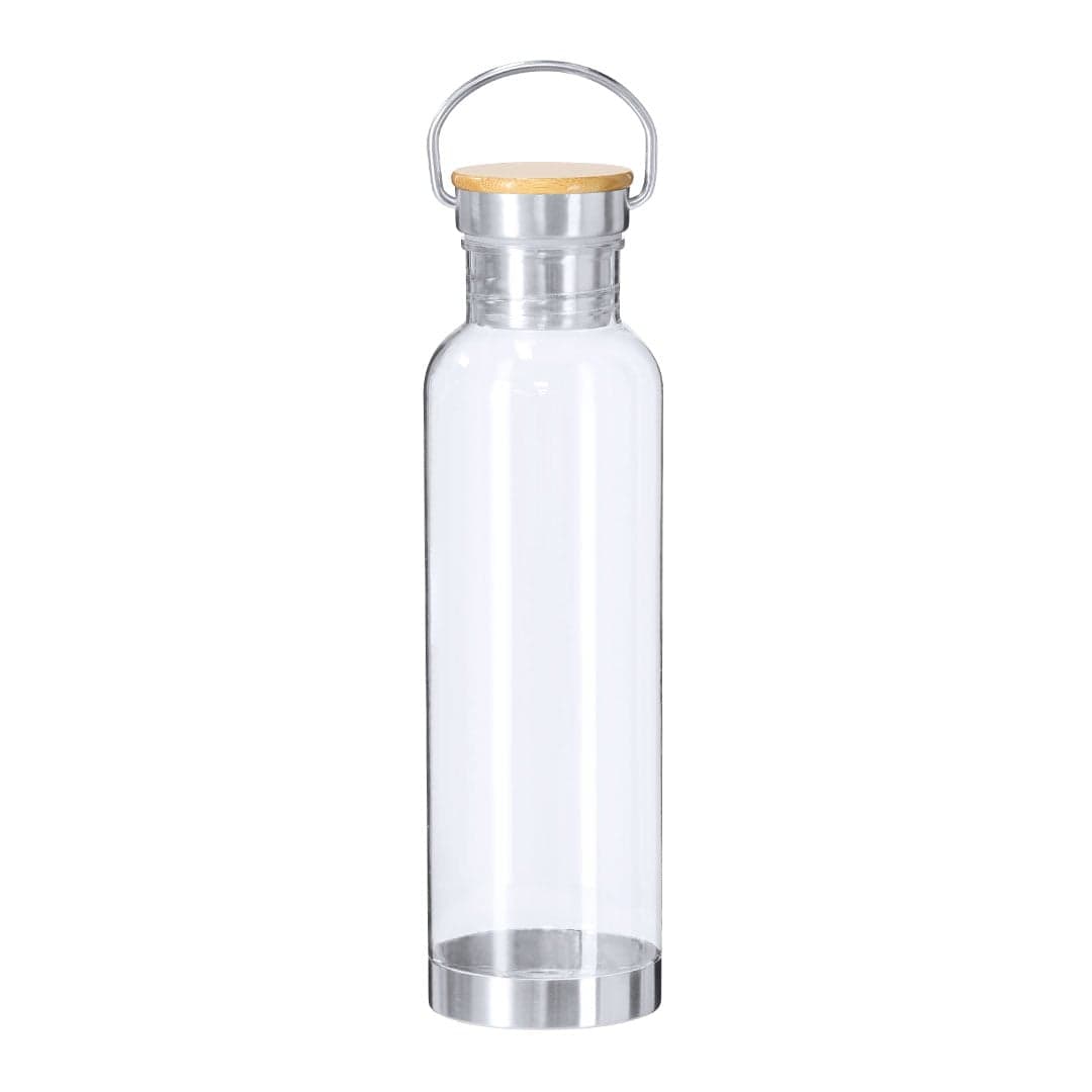 Gourde transparente bouchon bambou 800 ml
