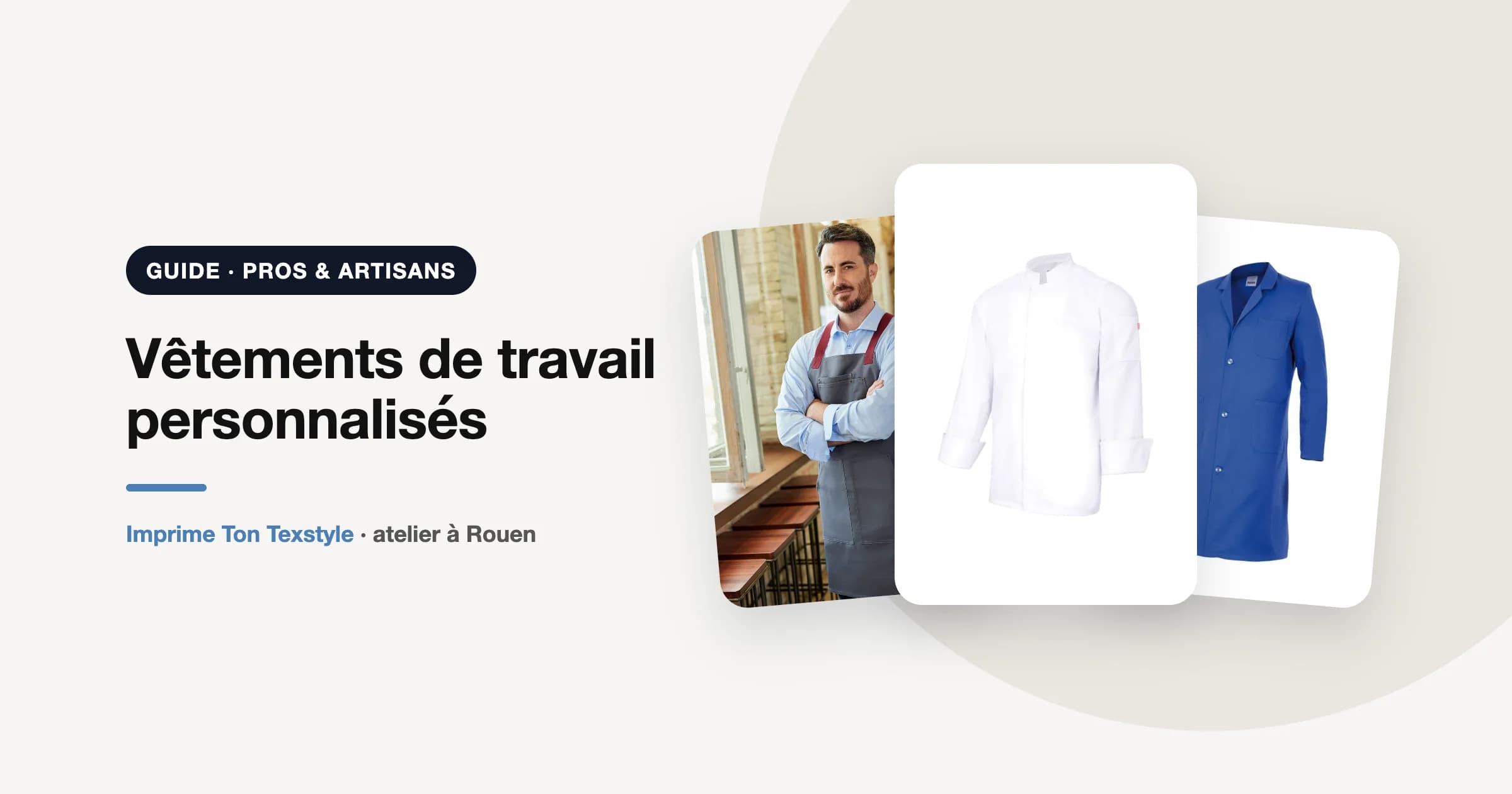 Tablier, veste de cuisine et blouse de travail personnalisables à votre logo