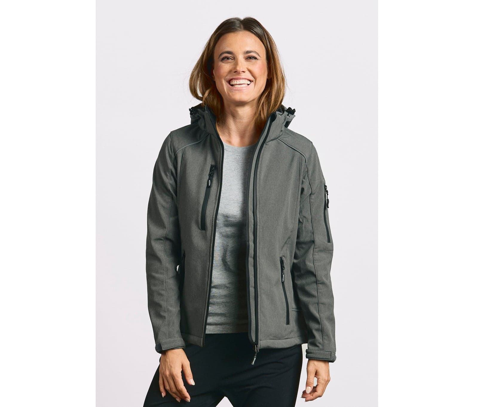 Veste softshell à capuche amovible femme — Promodoro