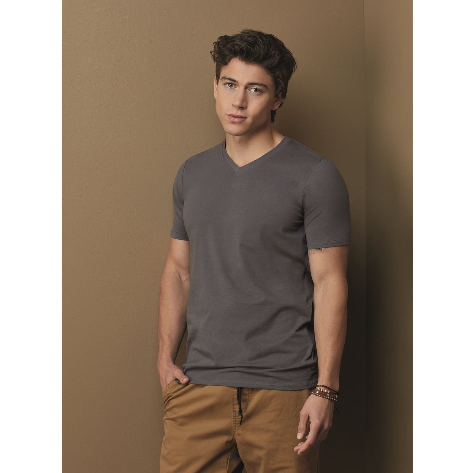 T-shirt col V stretch homme — Stedman