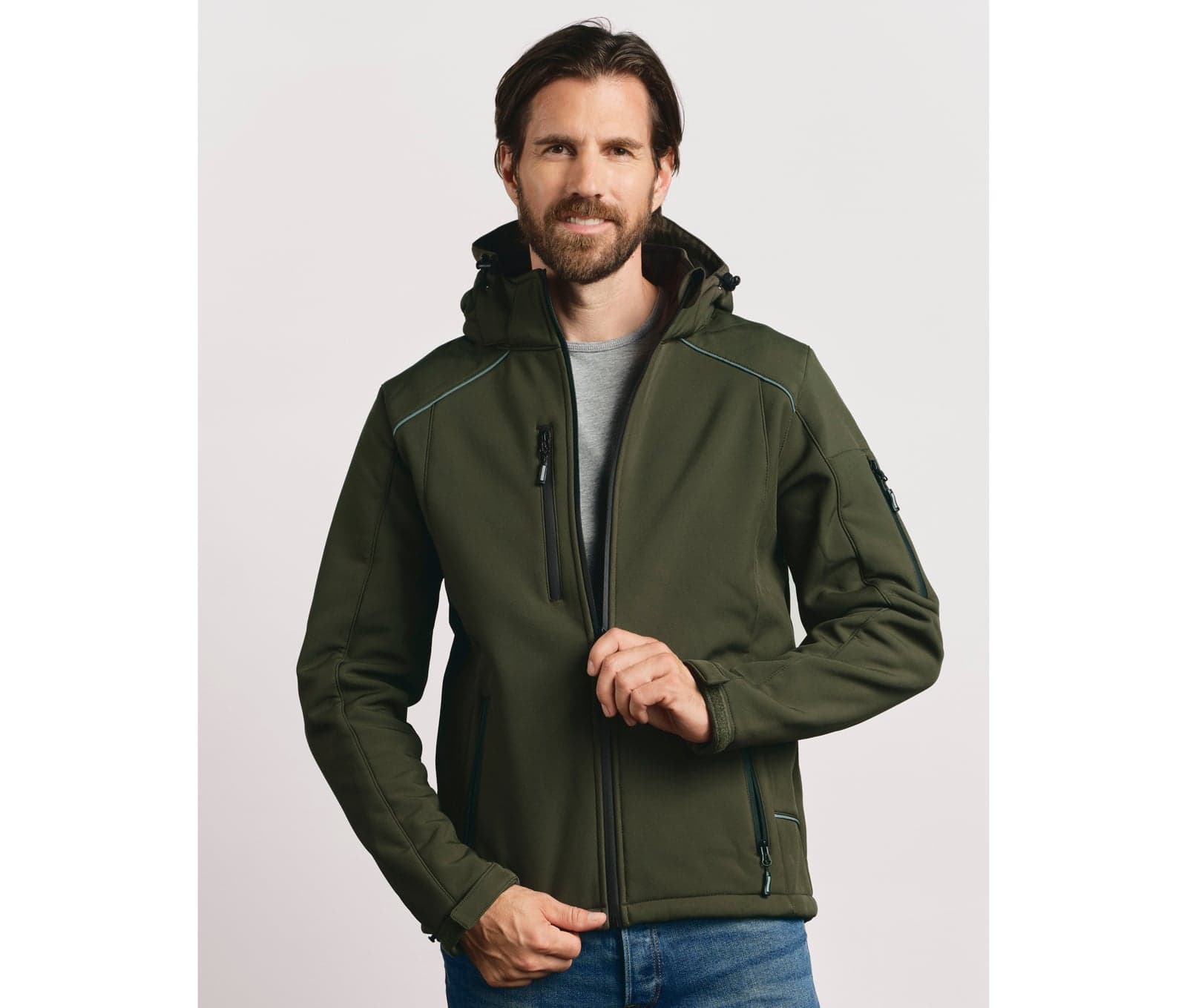 Veste softshell chaude à capuche homme — Promodoro