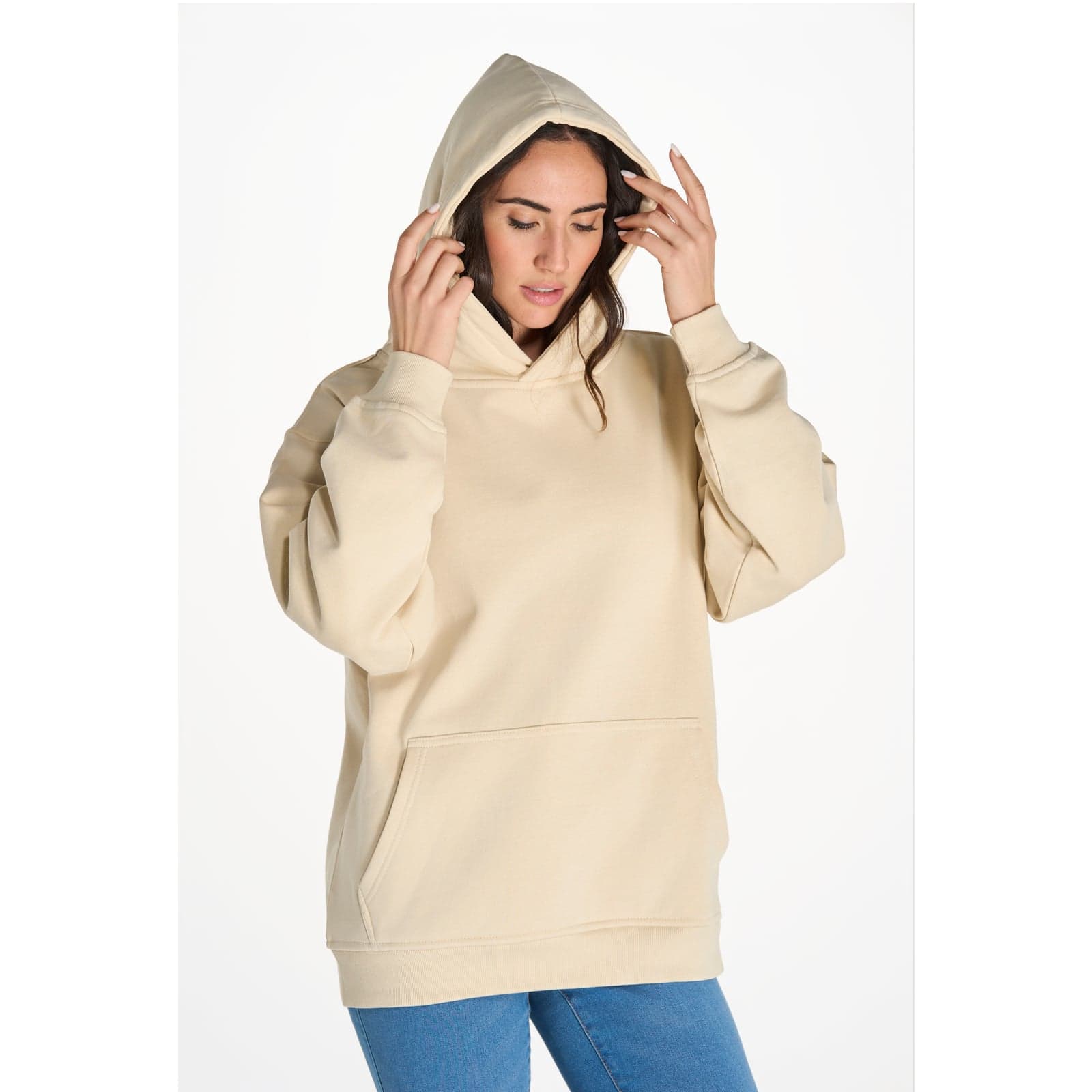 Sweat à capuche oversize col croisé — JHK