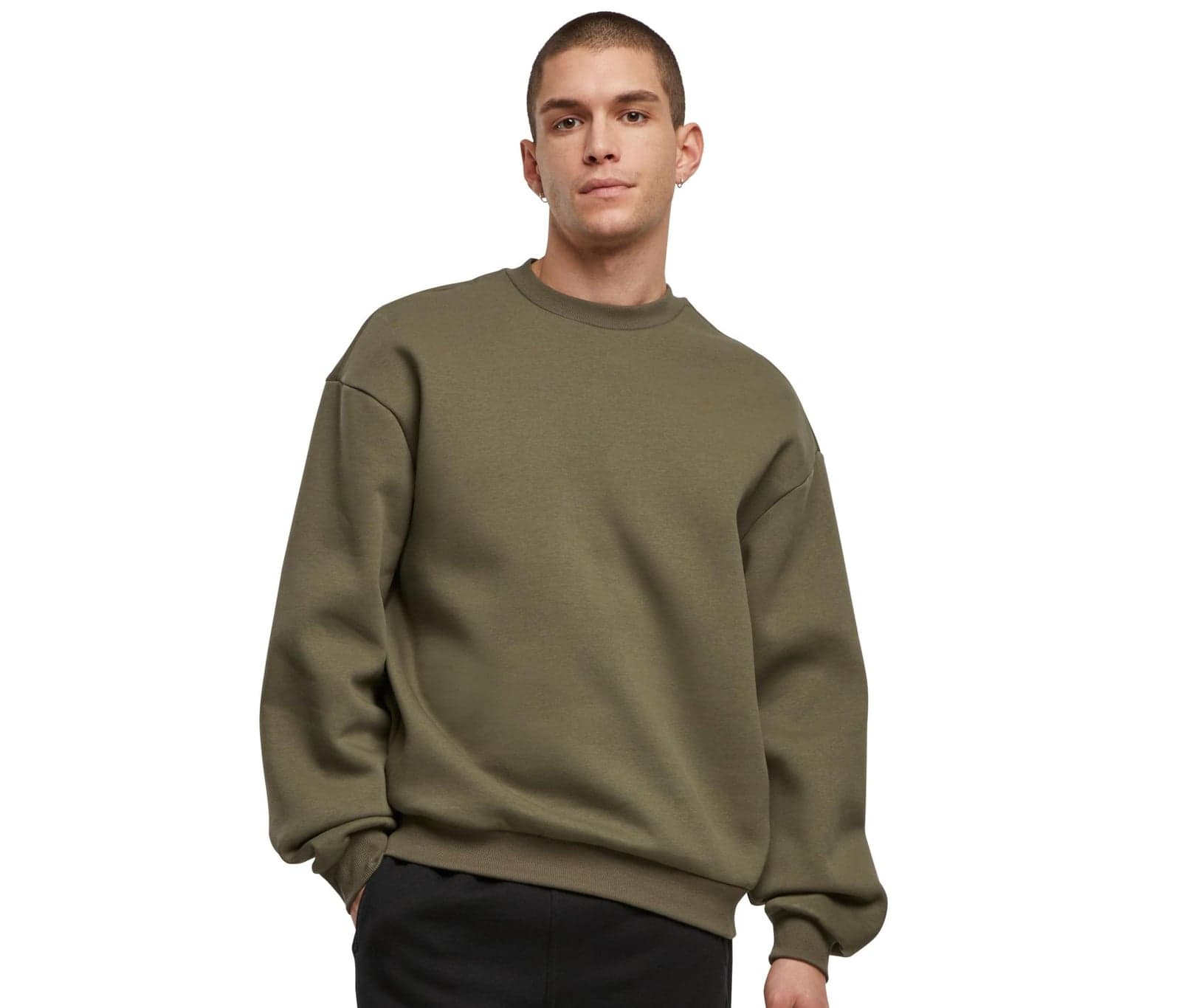 Sweat col rond oversize coton bio