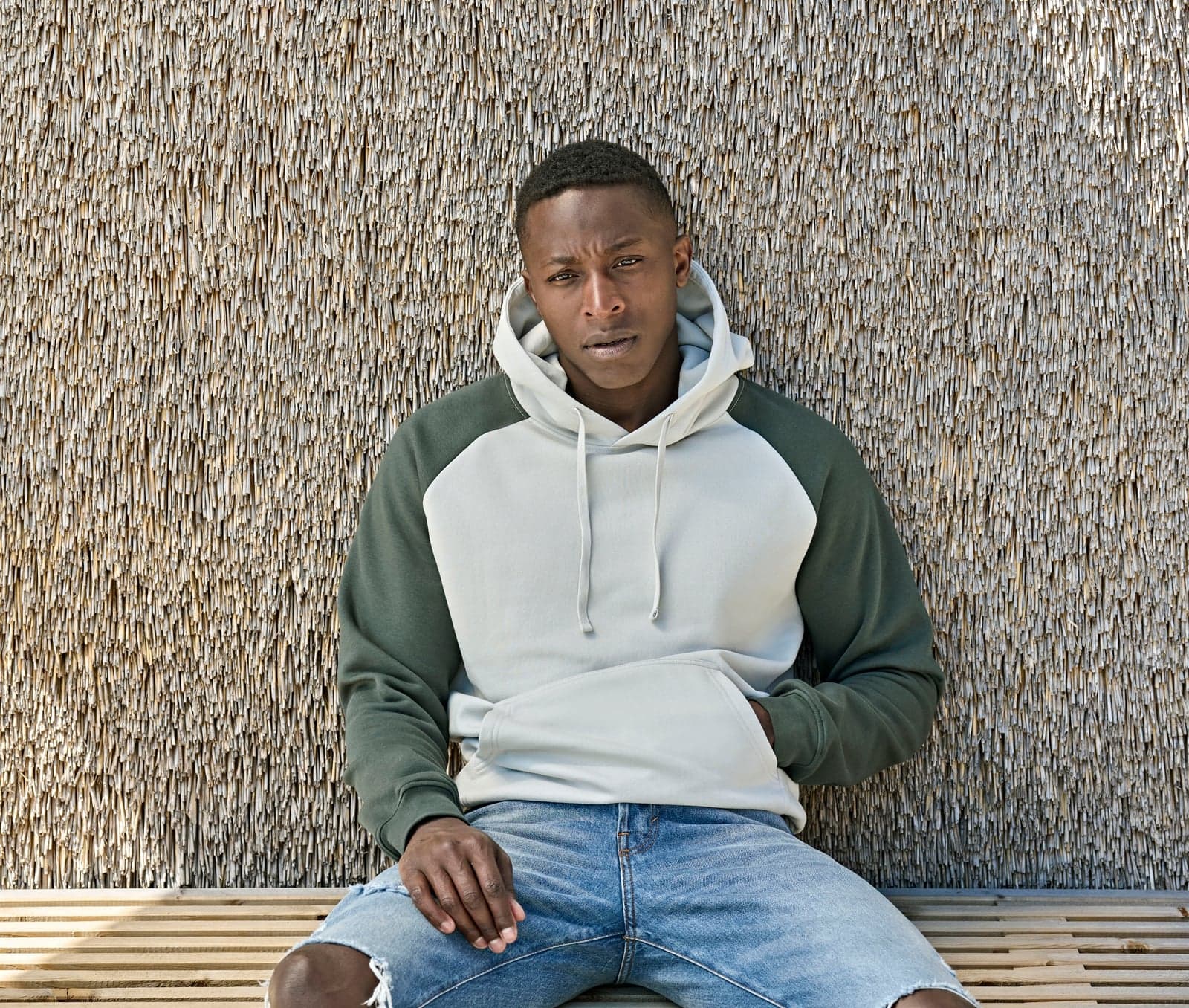 Sweat à capuche bicolore manches raglan — Tee Jays