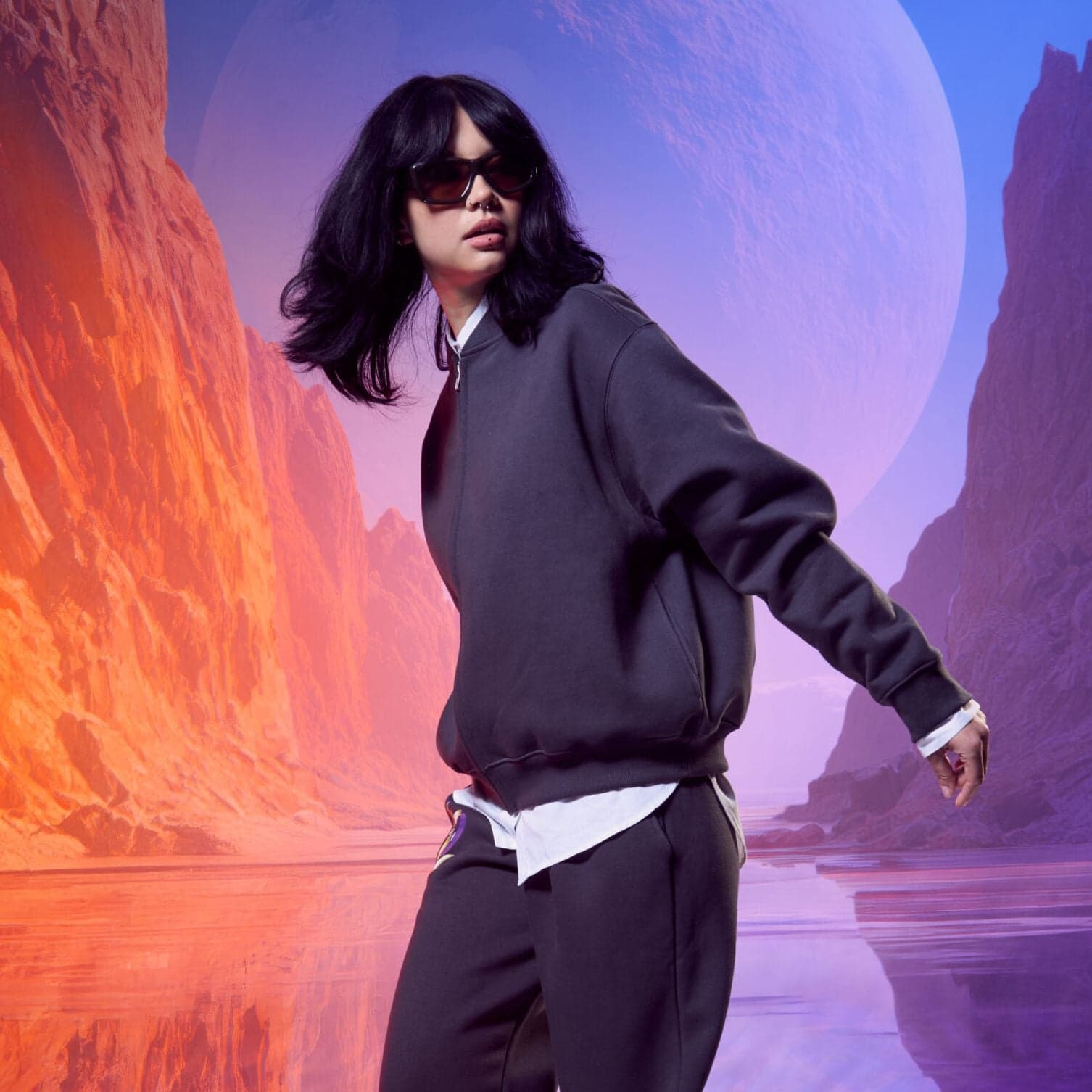 Sweat zippé style bomber très épais — Just Hoods