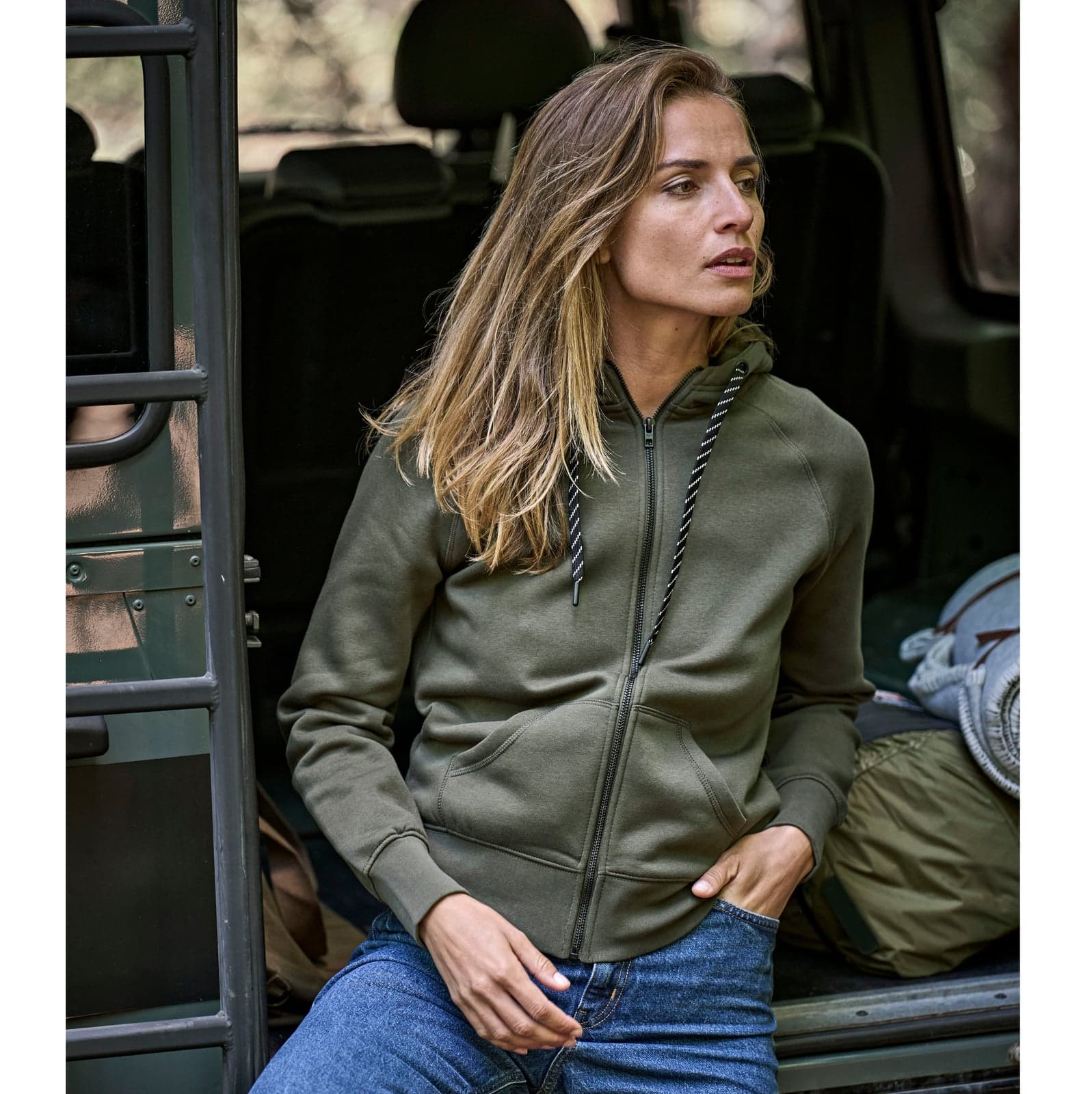 Sweat zippé capuche femme — Tee Jays