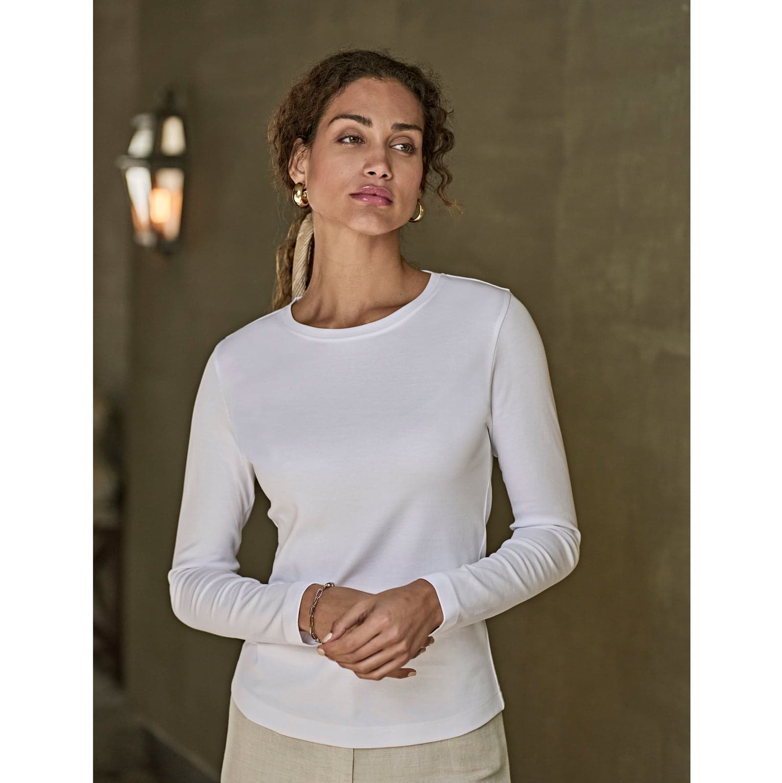 T-shirt manches longues maille interlock femme — Tee Jays